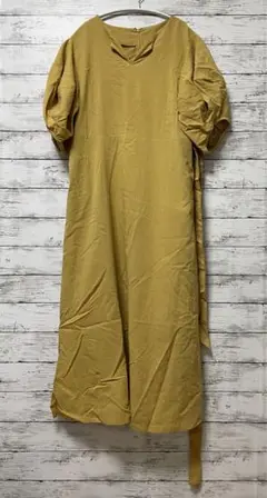 Twenty three 【M】 ロングワンピース　黄色　オシャレ