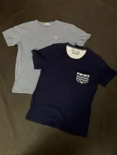 2枚　nano universe ×スヌーピー グレーとネイビーポケT ＭとL