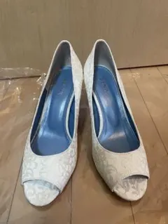 BENIR ベニル　ウェディングシューズ　7cmヒール　24.0 37 レース