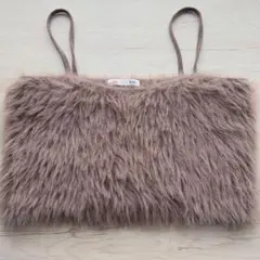 GU ビスチェ フェザー ブラウン Sサイズ