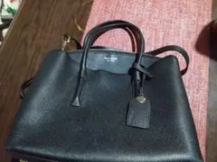 kate spade 黒 レザーバッグ
