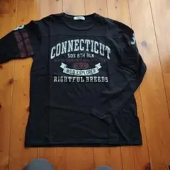 CONNECTICUT プリント長袖シャツ Lサイズ