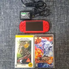 SONY PSP 3000本体 赤　ソフト　セット