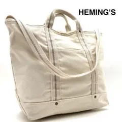 【美品】ヘミングス 2way ショルダーバッグ 大容量 キャンバス レザー 2025年最新】HEMING'S レディース ショルダーバッグの人気