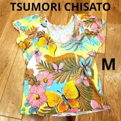 ツモリチサト　トップス　シャツ　М　蝶々　花　総柄　トロピカルのサムネイル