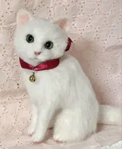 レイコ様専用 羊毛フェルト 白猫 - メルカリ