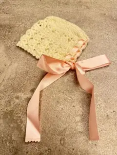 新品　ベビー　ボンネット　帽子　赤ちゃん　ハンドメイド