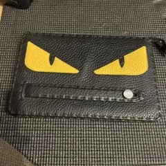 FENDI セレリア モンスター バグズアイ レザー ブラック 黒 シボ革
