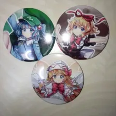 東方ロストワード 缶バッチ　河城にとり　メディスン・メランコリー　リリーホワイト