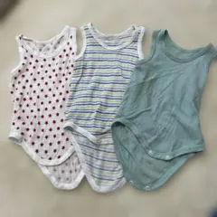ベビー肌着　３枚セット　ノースリーブ