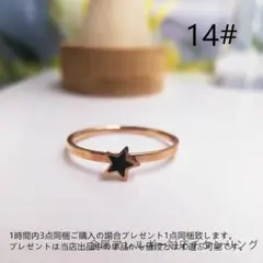 bj14346閉店セール14号星モチーフ金属アレルギー対応チタンリング