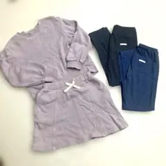 プティマインまとめ売り★110〜120cmスウェットセットアップ &レギンス2本