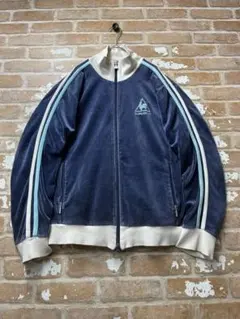 90s le coq sportif トラックジャケット　ベロア　刺繍　y2k