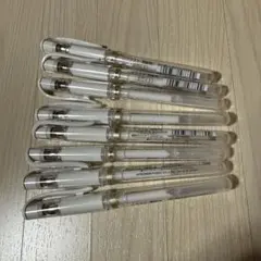 ボールペン本体　白8本セット