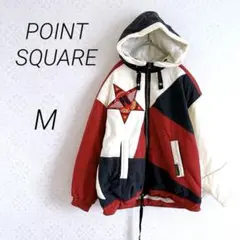 POINT SQUARE ポイントスクエア　スキーウェア M クリーム色×赤