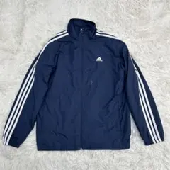 ✨ adidas アディダス　裏地フリース　ジップ　ナイロンジャケット　ジャージ