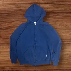 RUSSELL ATHLETIC ネイビー ジップパーカー USA製 90s L