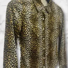 CORALREEF/ヒョウ柄長袖シャツMサイズ/タイガー虎柄トップス動物デザイン