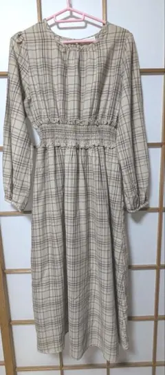 【earth music&ecology】チェック ワンピース