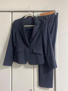 【スーツファクトリー】 チェック柄 パンツスーツ 上下セット