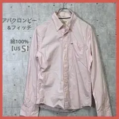 アバクロンビー&フィッチ 綿100% 【US S】 ピンク ボタンダウン シャツ
