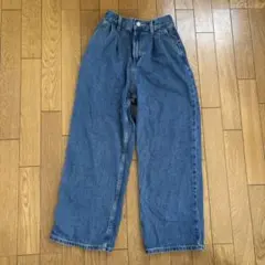 GU ワイドデニムパンツ S(140)