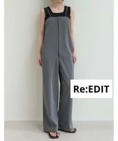 美品！Re:EDIT　ワンボタンベアキャミサロペット