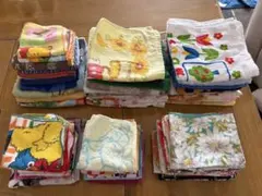 ハンドタオル・ミニタオル・ハンカチ　70枚セット/まとめ売り/用途いろいろ