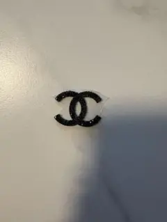 CHANEL ブラック　ビジュー　アイロンシート　アイロン