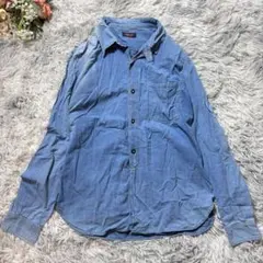 オムニゴッド　デニムシャツ　メンズ　【Ｍ】2　ブルー　コットン　長袖　日本製