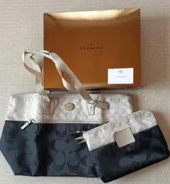 COACH コーチ シグネチャー ツートンカラー トートバッグ