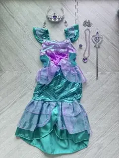 プリンセス ドレス アリエル　人魚姫ドレス風　110