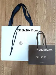 新品!! モンクレール.GUCCI　 紙袋.ショッパー2点セット