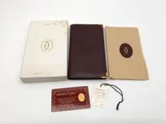 カルティエ マスト 二つ折り長財布 ボルドーのサムネイル
