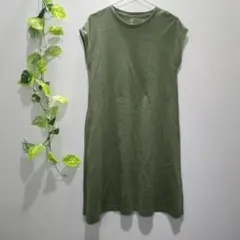 ★ユニクロ スムースコットンフレンチスリーブワンピース 綿100% 女の子 子供