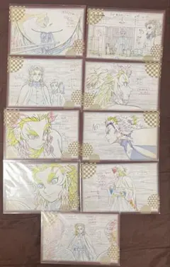 【９枚】鬼滅の刃　原画ポストカードセット　お楽しみくじ　無限列車編　煉獄杏寿郎