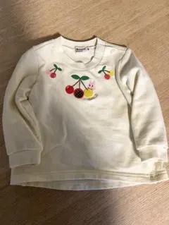 Biscuits チェリー刺繍 トレーナー 80
