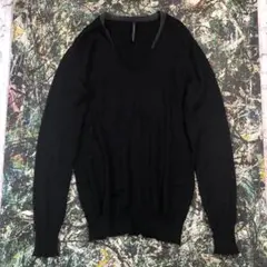 【美品】ブラックバイニールバレット-neil barrett-レイヤードニット