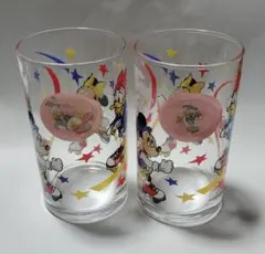 ミッキーマウスグラス２個セット・中古品