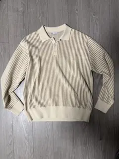 ZARA ストライプ ポロセーター Lサイズ