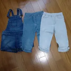 UNIQLO　ユニクロ　ジーユー　GU 110サイズ　ハーフパンツ　サロペット