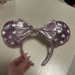 ディズニー ハート型スパンコールカチューシャ