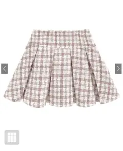 インパン裏地付ツイードチェックミニスカート[dk1278]