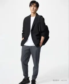 ユニクロ ウルトラストレッチアクティブジョガーパンツ ダーク グレー Mサイズ