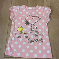 スヌーピー　ピンク　Tシャツ 120 ドット　半袖　女の子　春夏　SNOOPY