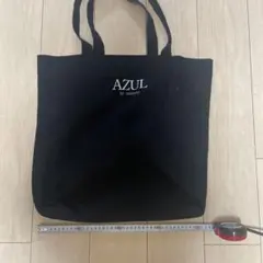 アズールバイマウジー　エコバッグ　ショッピングバッグ　ブラック　厚手コットン