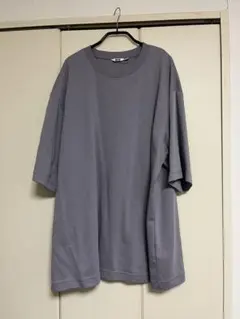 UNIQLO U エアリズムコットンオーバーサイズTシャツ パープル XXL