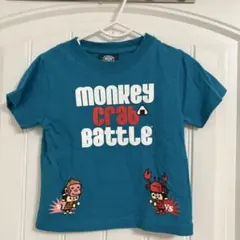 【美品】LAUNDRY ランドリー さるかに合戦 Tシャツ 100 ターコイズのサムネイル