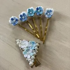 つまみ細工ヘアピンセット　七五三