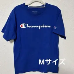Champion 青 Tシャツ Mサイズ US古着